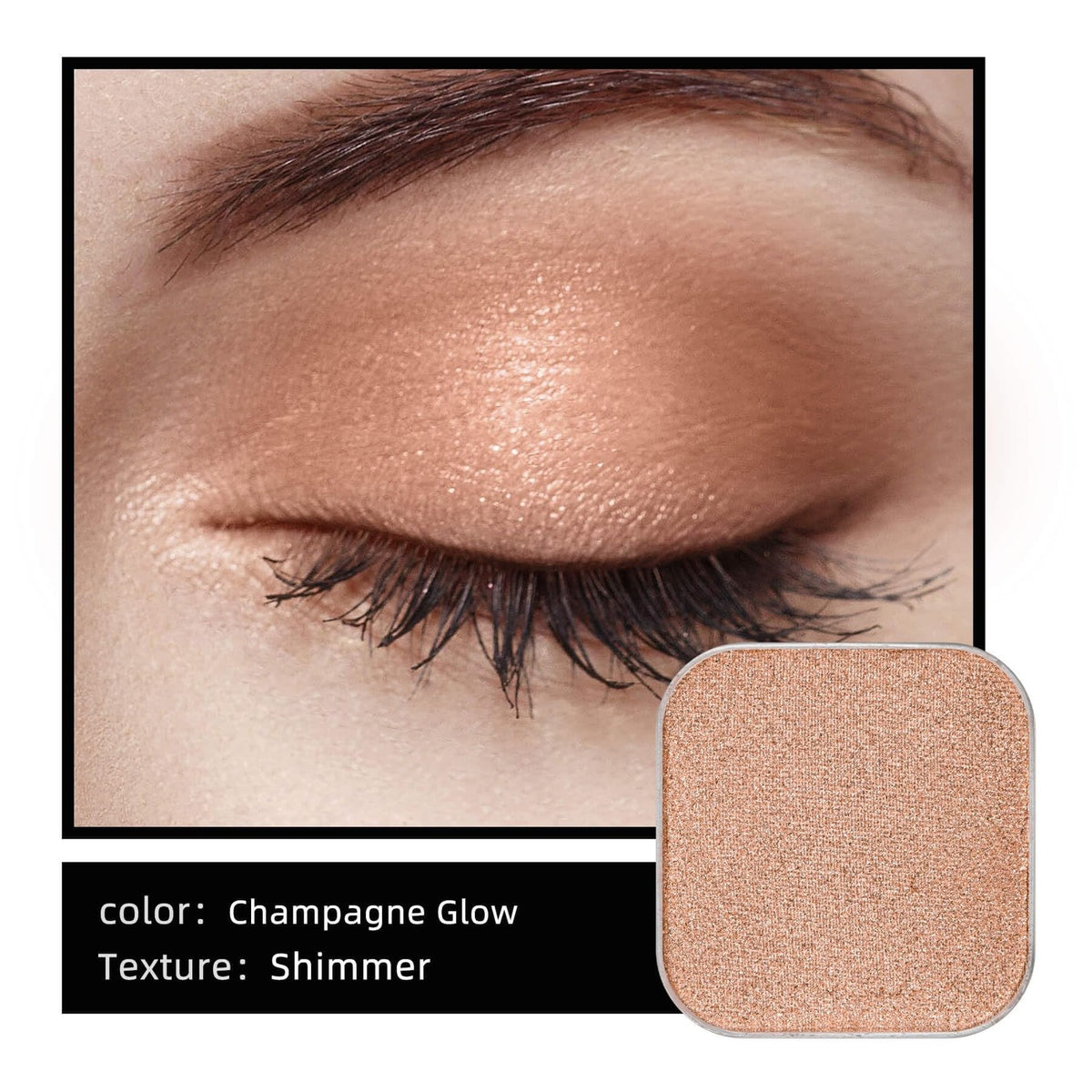 Fillwie Champagne Shimmer Eyeshadow Single Refill Pan - Luminous Gold