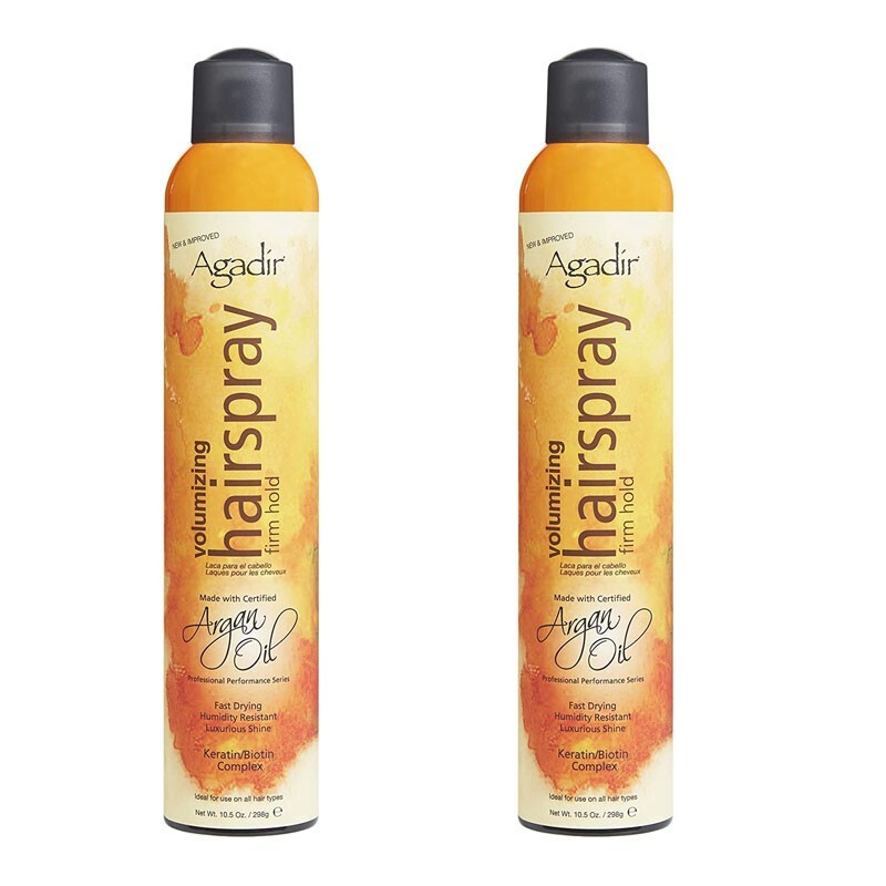 Volumizing Hair Spray with Firm Hold and Shine - 2 Bottles, 10.5 oz Each