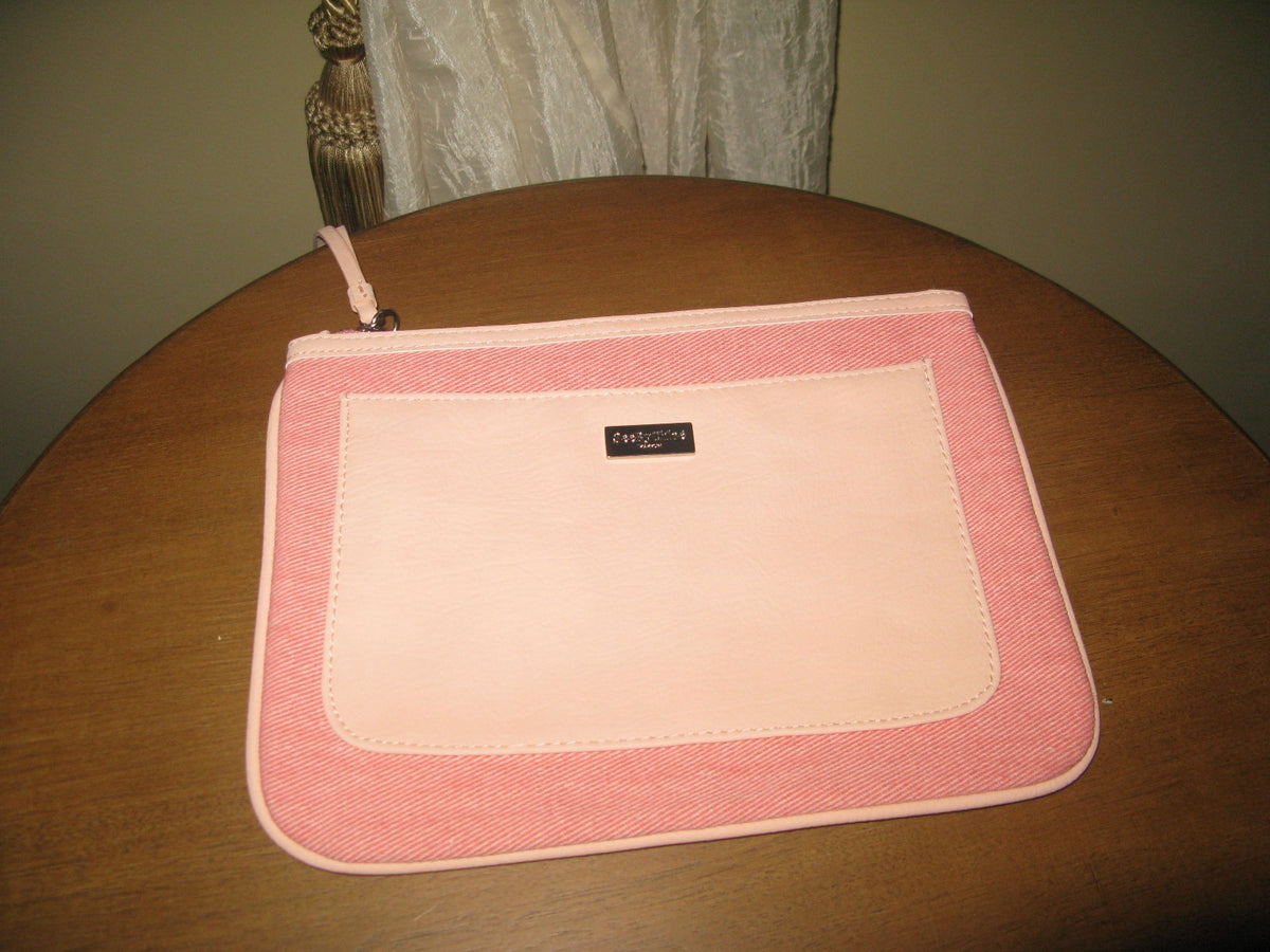 Pink Cosmetic Makeup Pouch with Zipper - Women's Travel Bag