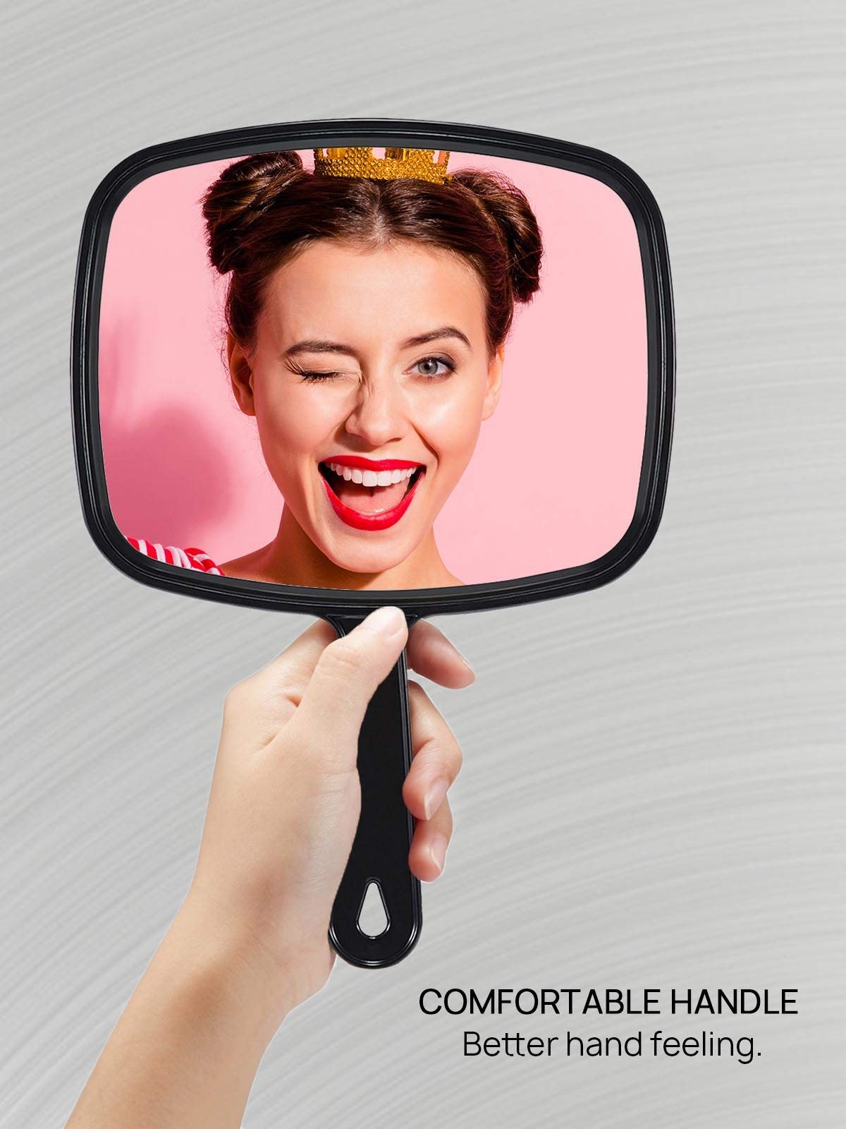 Extra Large Handheld Mirror for Makeup & Barber with Handle - HD Reflection