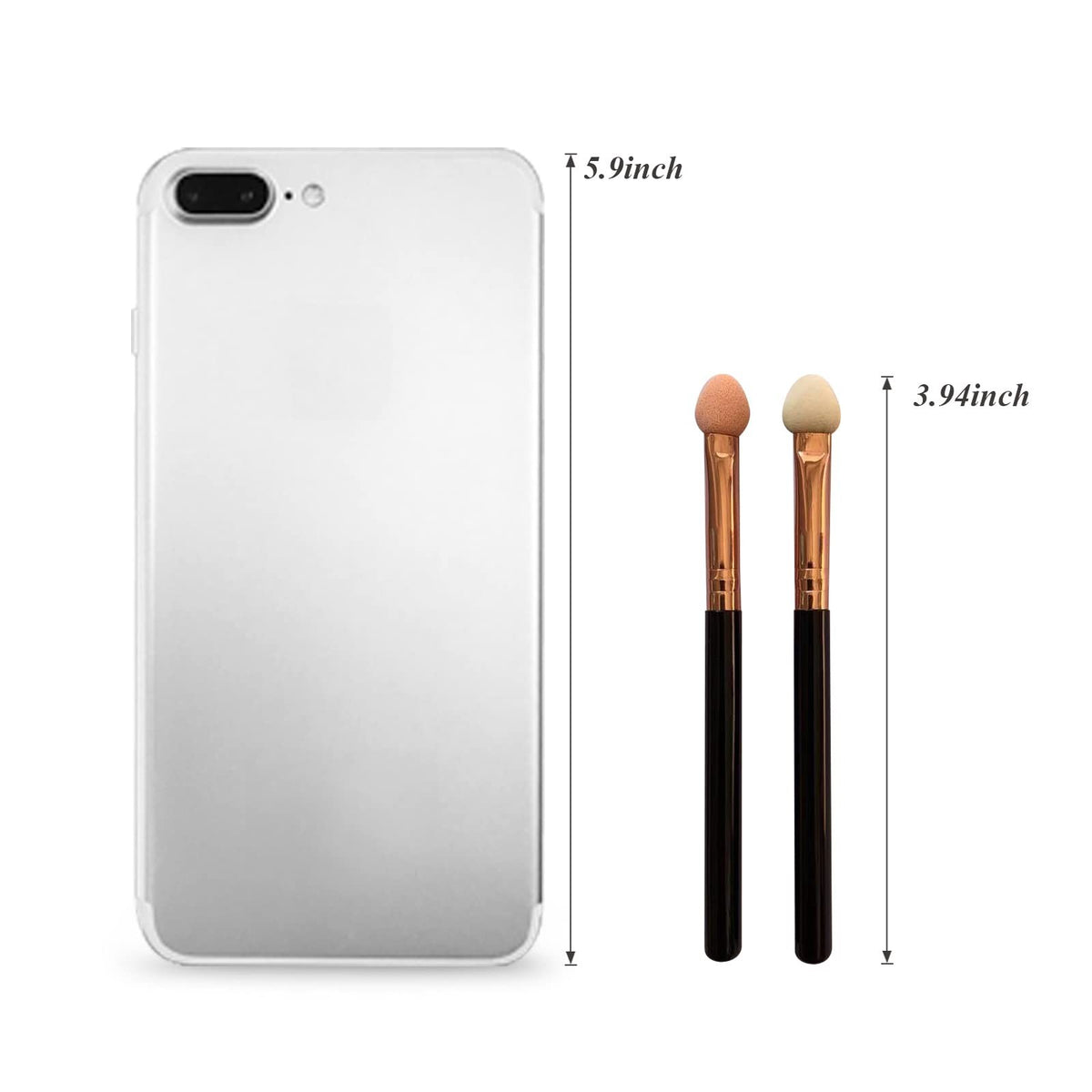 Professional Makeup Brushes Set for Women - 10 Pcs Black Sponge Brush Collection