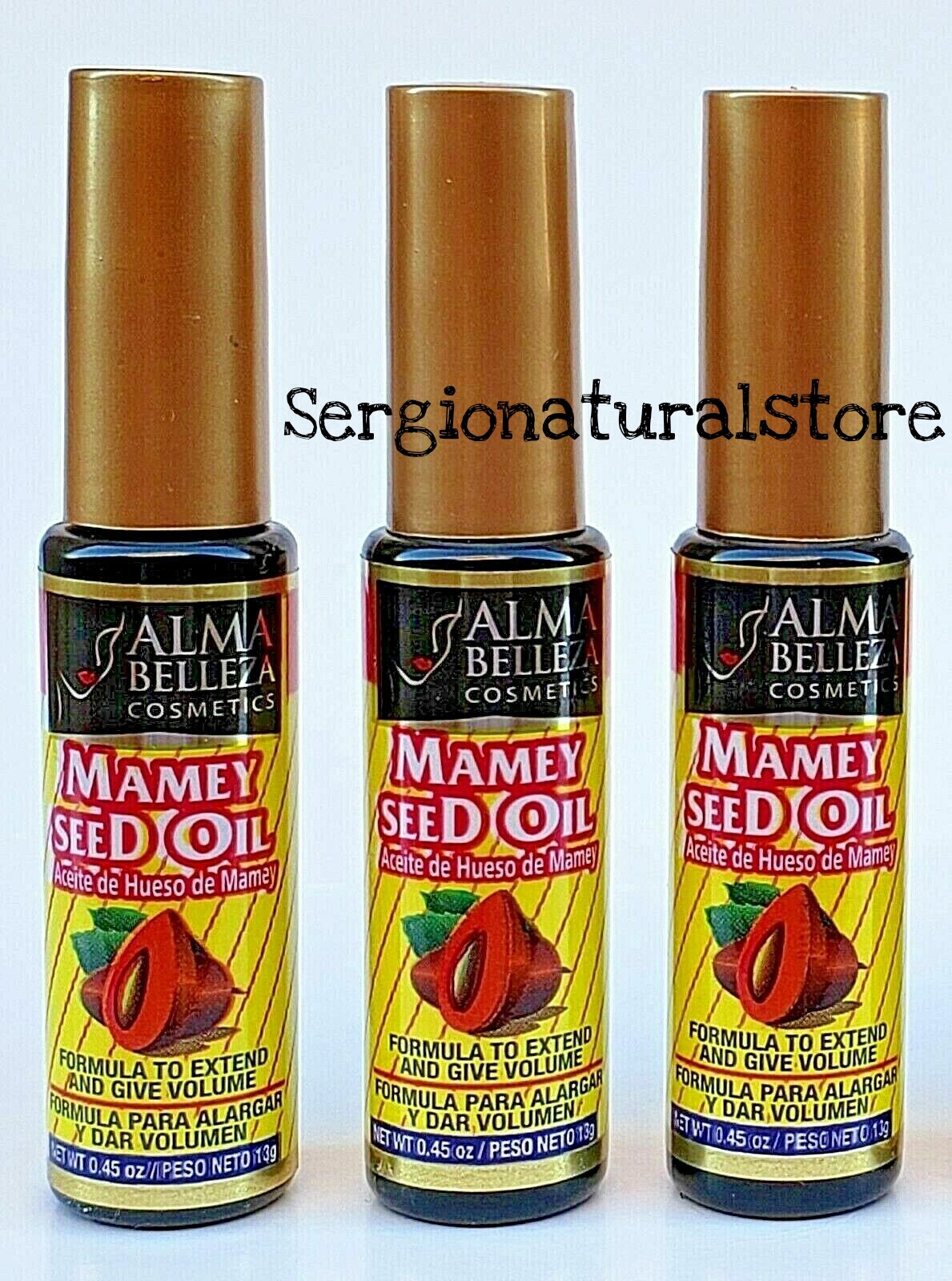 Mascara with Mamey Seed Oil - Black Eyelash Enhancer Set 3 Pack
