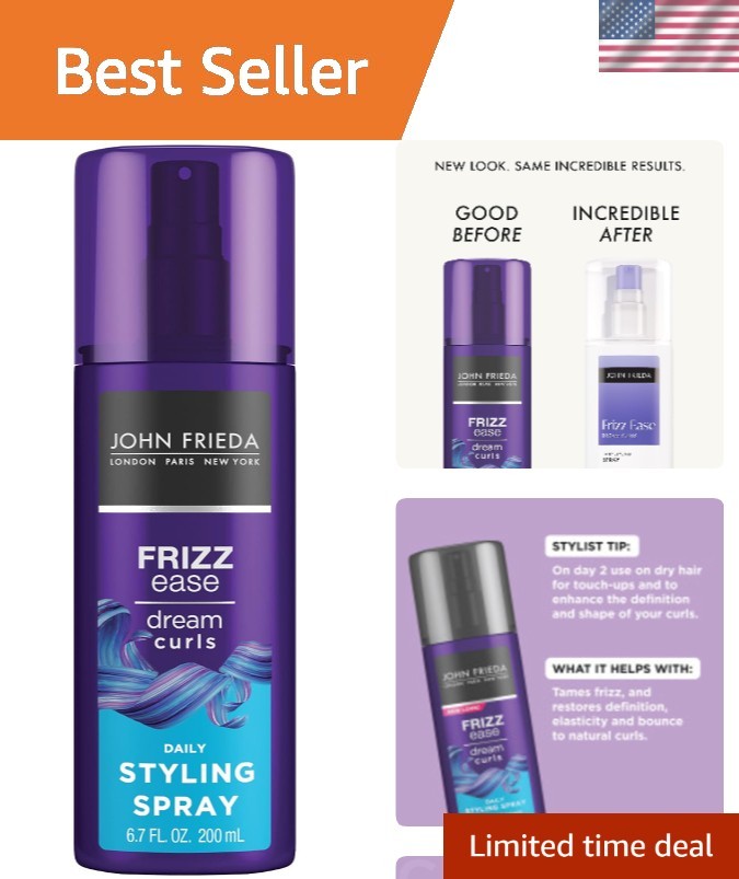 Curl Enhancing Hair Spray for Frizz Control and Shine - 6.7 oz Lightweight Formula