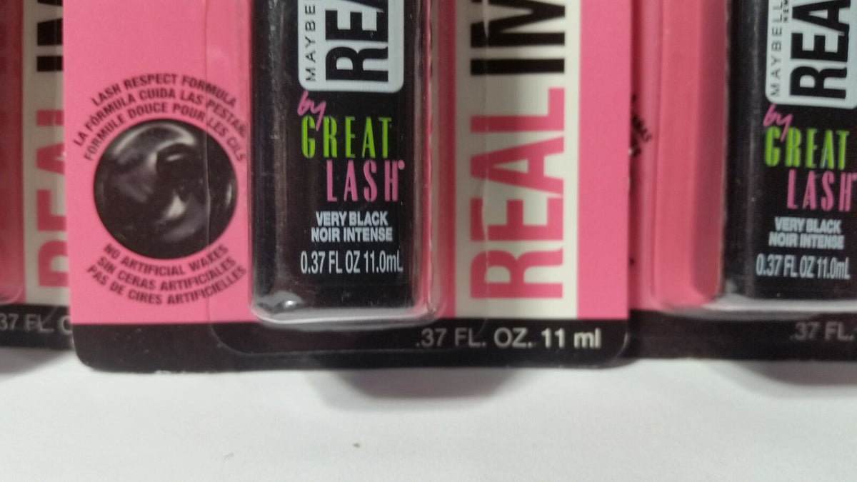 Maybelline Great Lash Real Impact Mascara 5 Pack - Very Black Volume