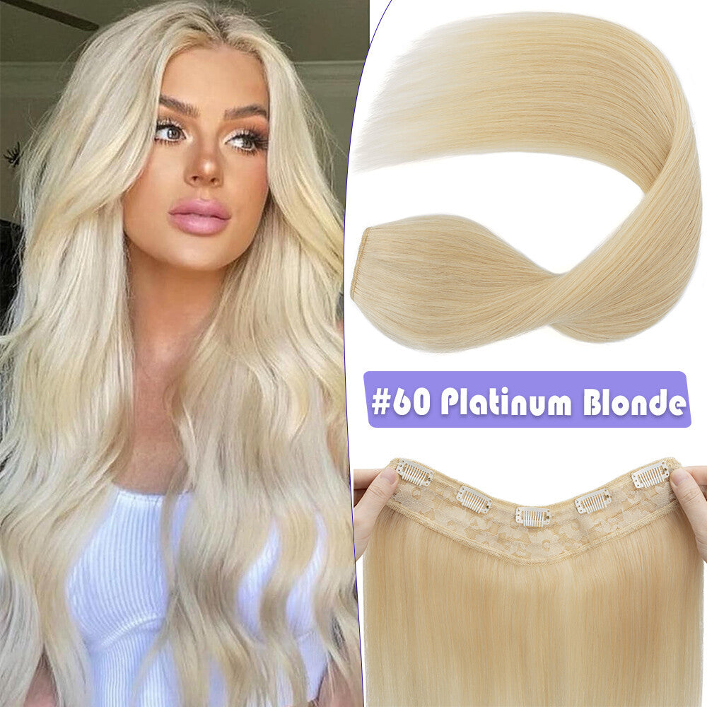Remy Human Hair Extensions Clip-In One Piece Full Head Weft - Multiple Colors & Lengths