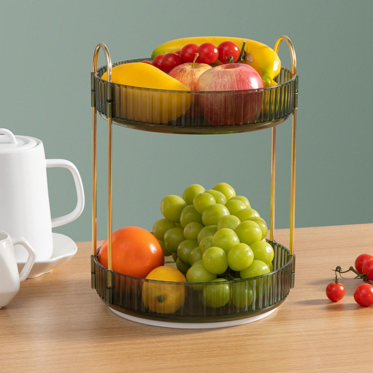 Makeup Storage Organizer 1 Layer Fruit Tray for Vanity Countertop