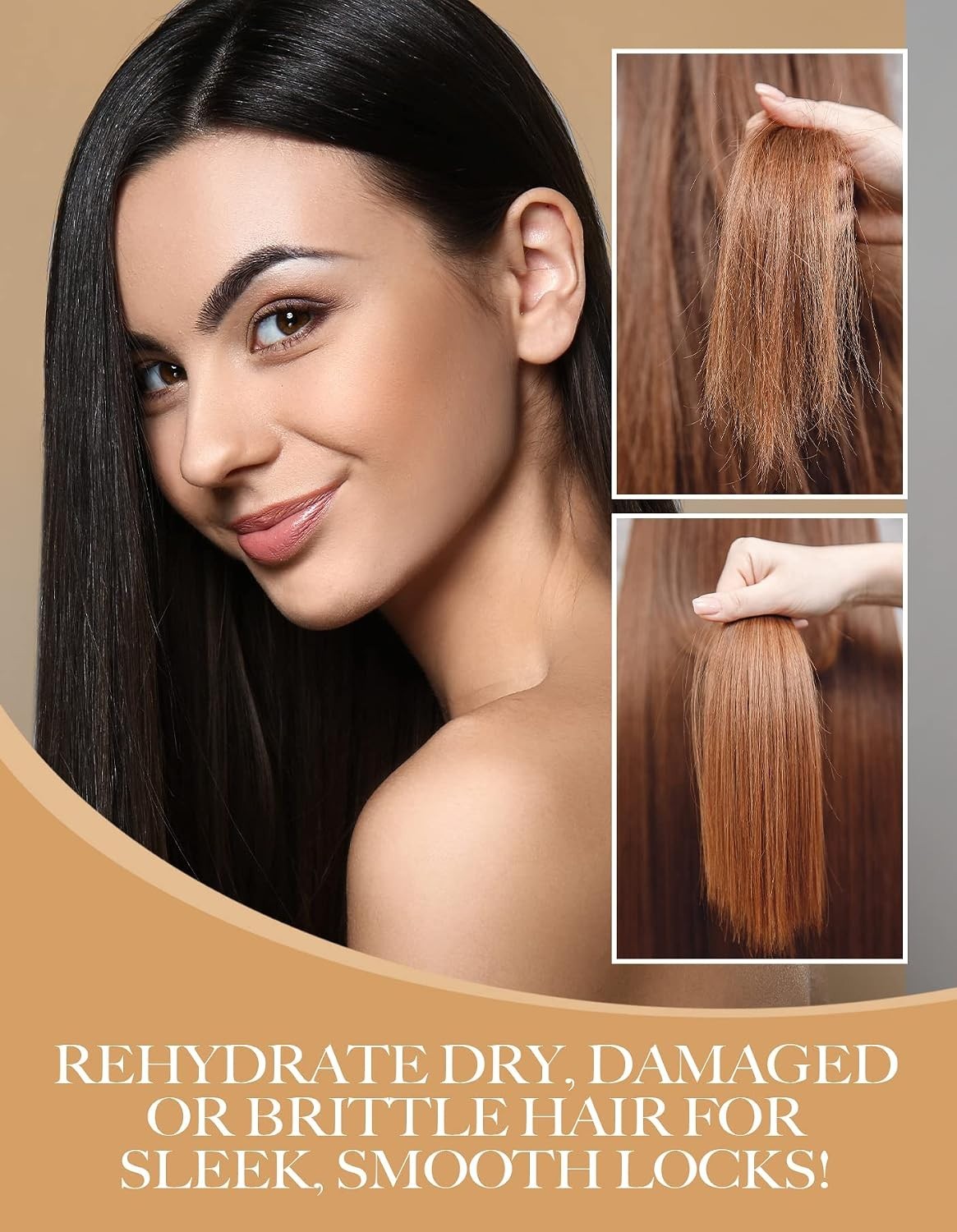 Coconut Infused Hair Oil for Dry & Frizzy Hair - 7.1 fl oz Natural Hair Treatment