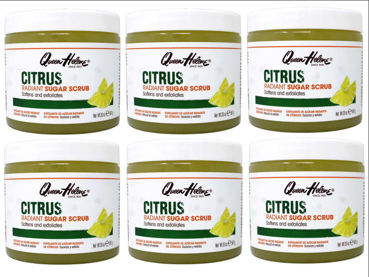 6 Pack - Queen Helene Citrus Radiant Sugar Scrub, Softens and