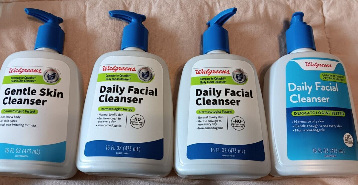 Daily Facial Cleanser Pump Lot 16oz for Normal to Oily Skin Paraben-Free