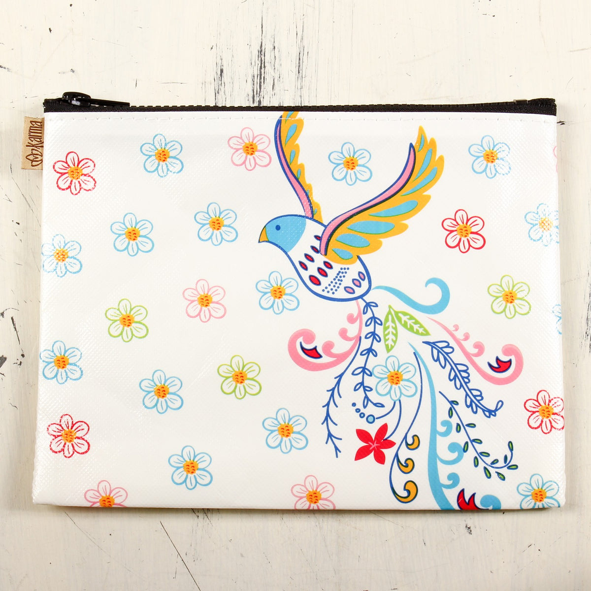 Cosmetic Bag with Zipper Closure - Travel Makeup Organizer, Fiesta Bonita Pattern
