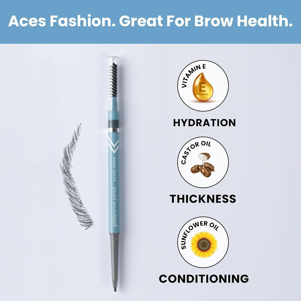 Eyebrow Pencil for Gray & Thinning Brows - Long-Lasting, Natural Finish