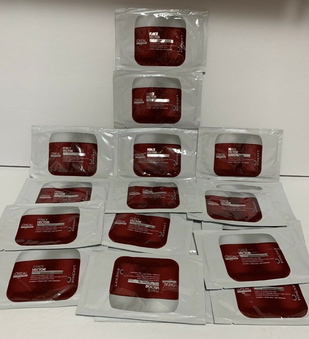 L'Oreal Glycocell Expert Force Vector Hair Mask Pack - 20 x 15ml Travel & Gym Size