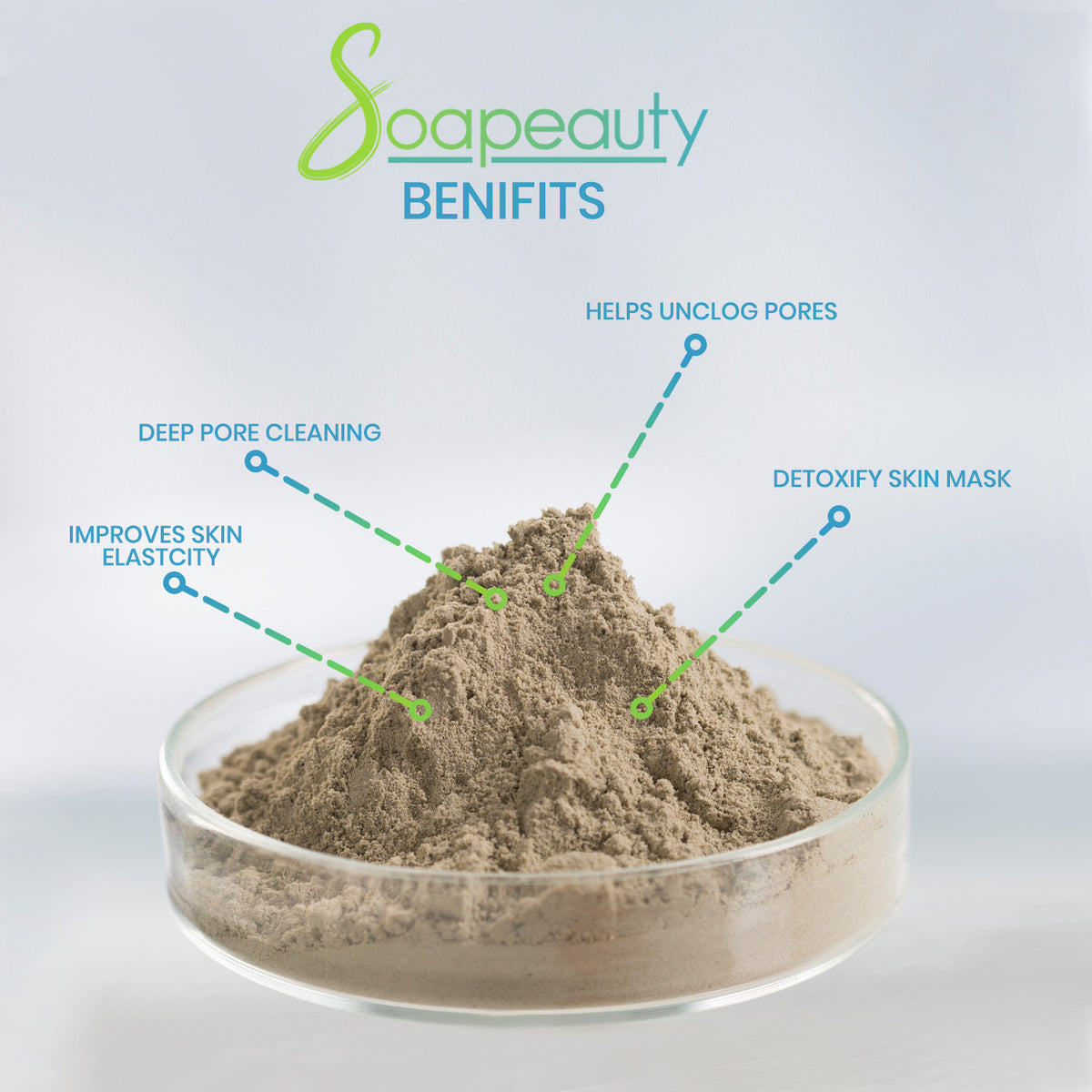 Bentonite Clay Powder Face & Body Mask - 100% Pure