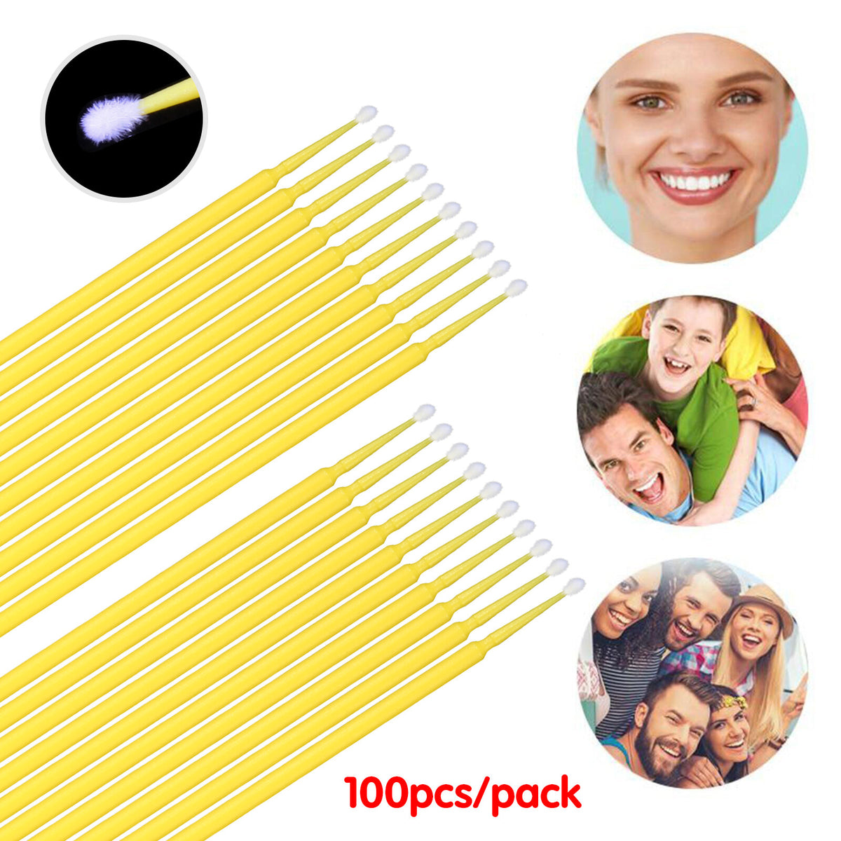 Disposable Dental Micro Brush Applicators 400 Pcs - Fine, Super Fine Tips for Dental & Makeup Use