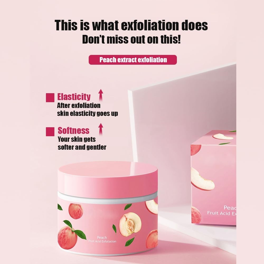 Peach Extract Body Scrub - Exfoliating Cream for Face & Body 140g