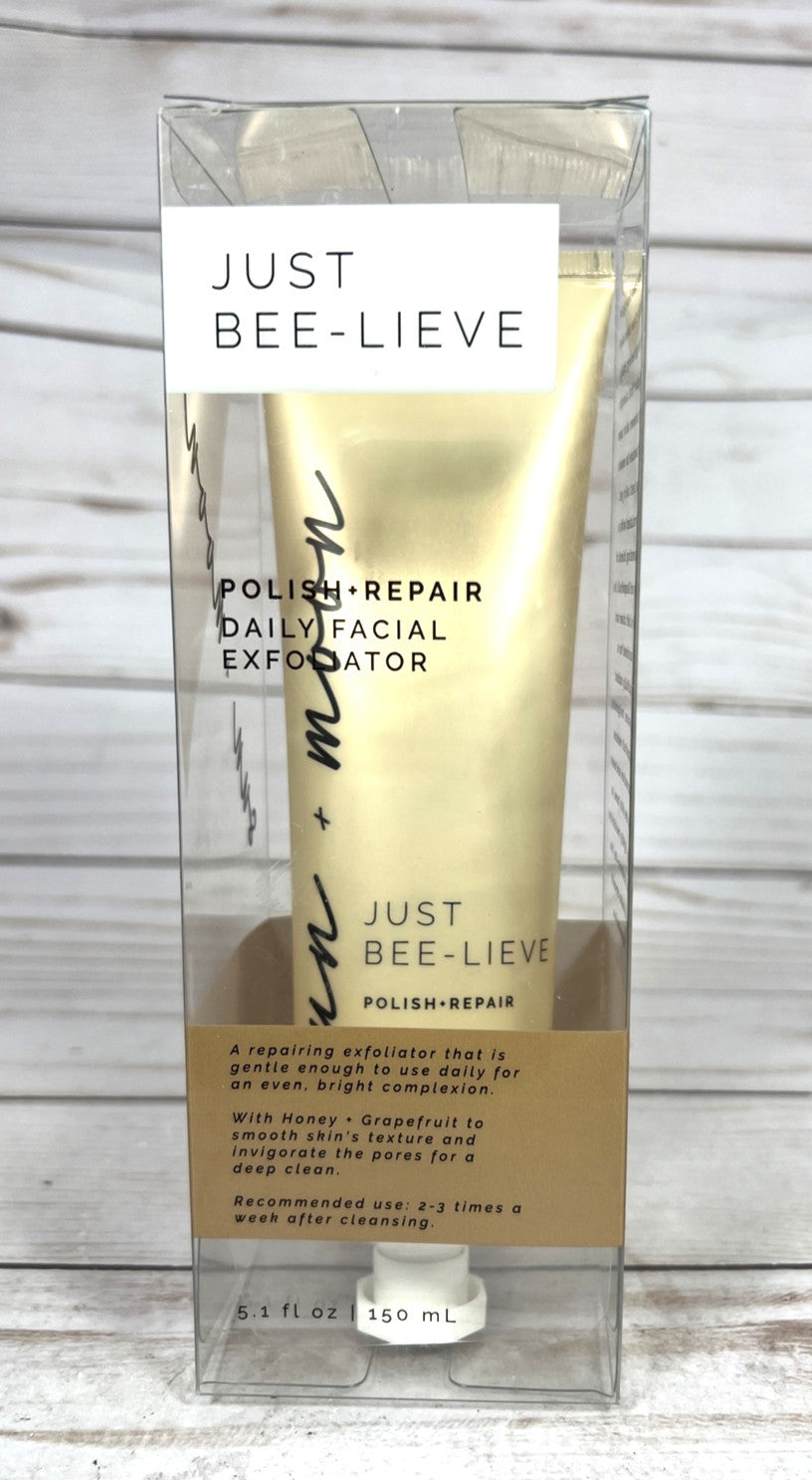 Sun + Moon Just Bee-Lieve POLISH REPAIR Daily Facial Exfoliator 5.1oz