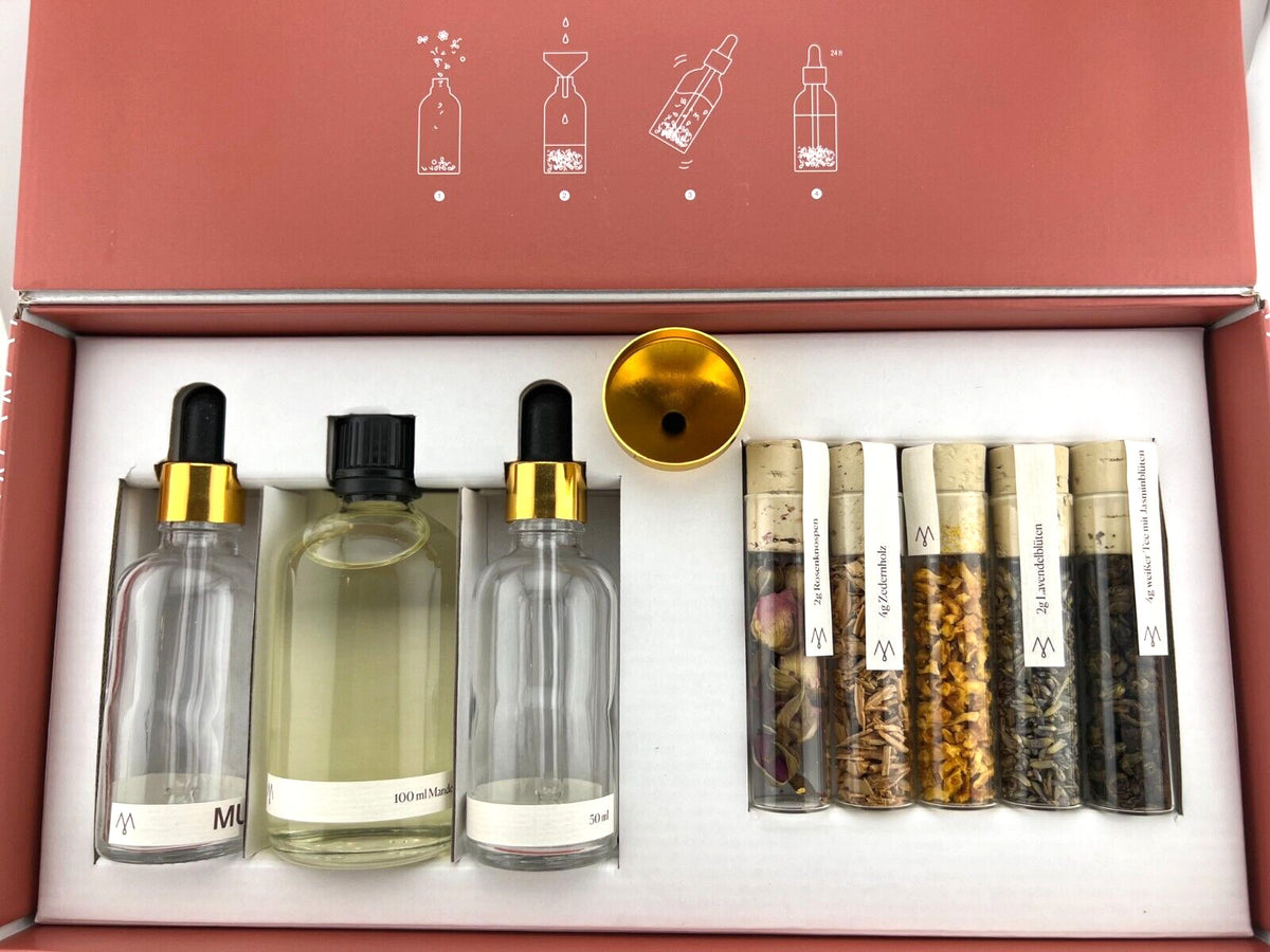 DIY Body & Bath Oil Kit with Infused Botanicals - Natural Relaxation, Brand New