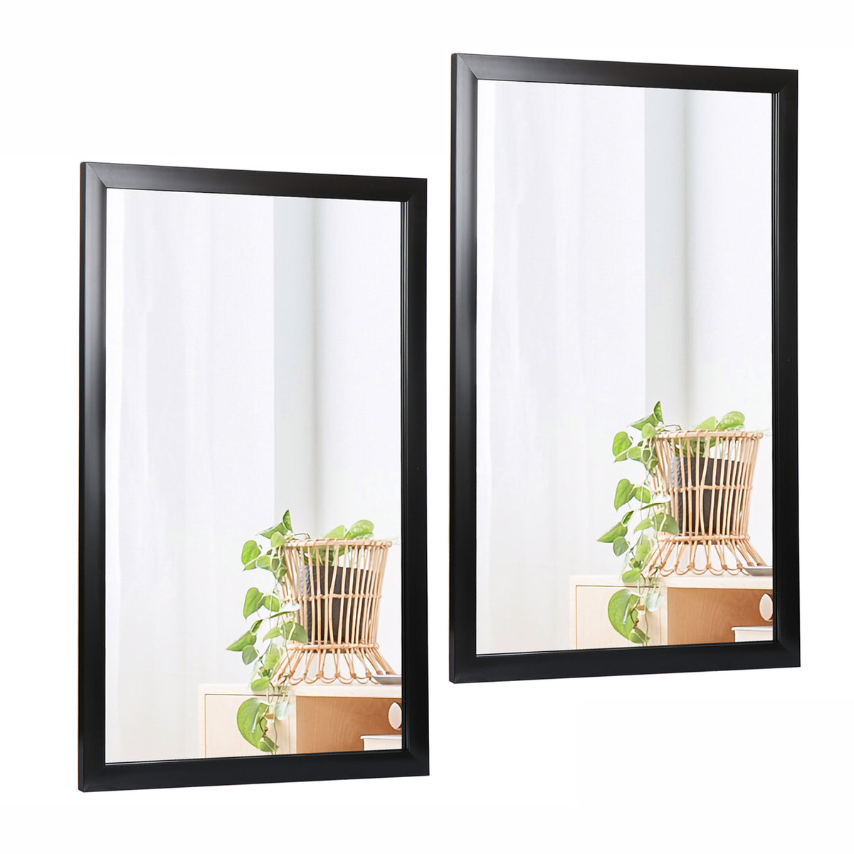 24x36 Inch Wall Mirror Set - Large Shatterproof Bathroom & Living Room Decor