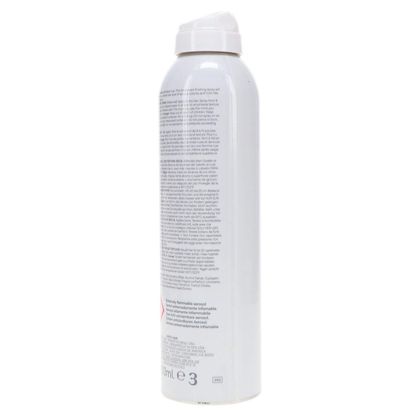 Unite Hair Texturizing Spray Dry Finishing 7 oz - Lightweight Texture & Volume