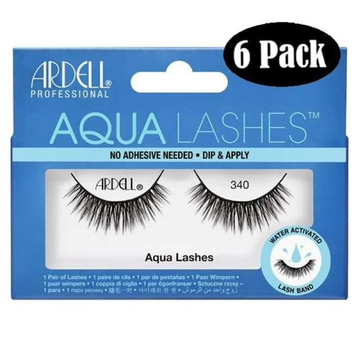 Aqua Lashes 340 False Eyelashes 6 Pack for Natural Look & Volume