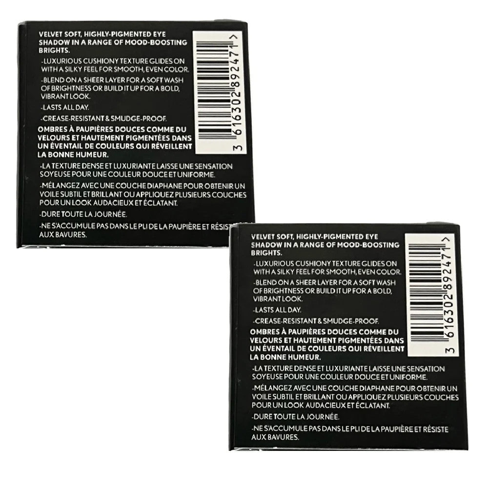 Velvet Mono Eye Shadow Set - Vibin' 100, Long-Lasting & Crease-Resistant