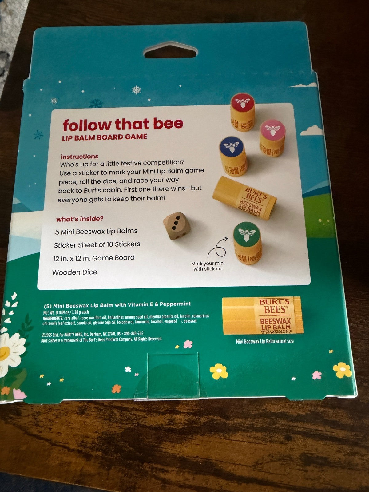 Burt's Bees Lip Balm Set - Follow That Bee Board Game Gift