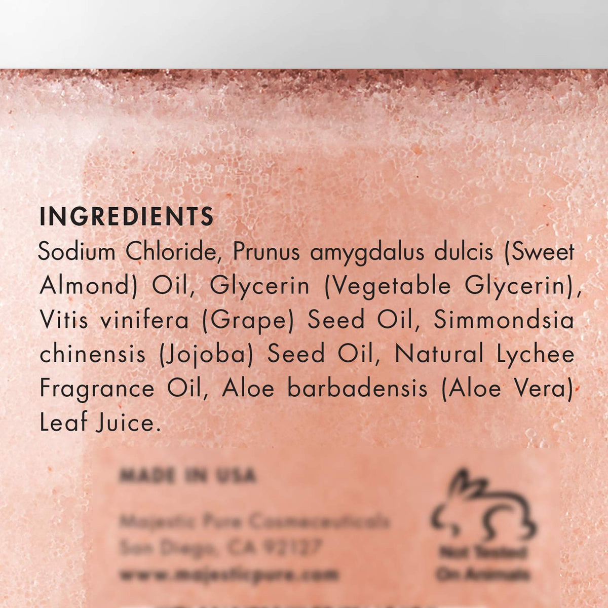 Himalayan Salt Body Scrub with Lychee Oil, 10 Oz, 2 Pack, Skin
