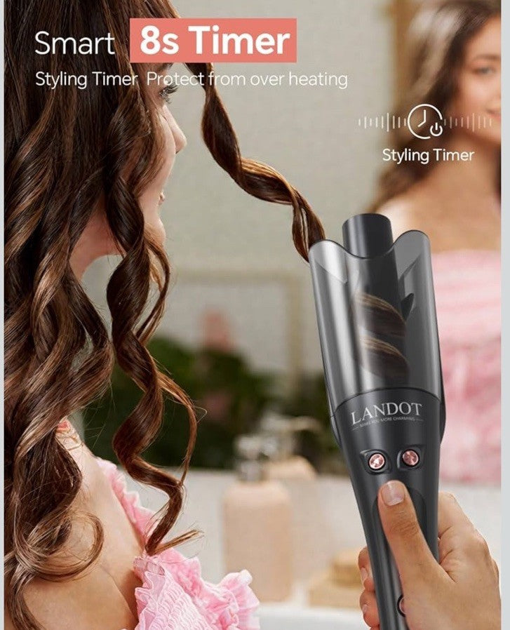 Automatic Rotating 1-Inch Curling Iron for Easy Hair Styling