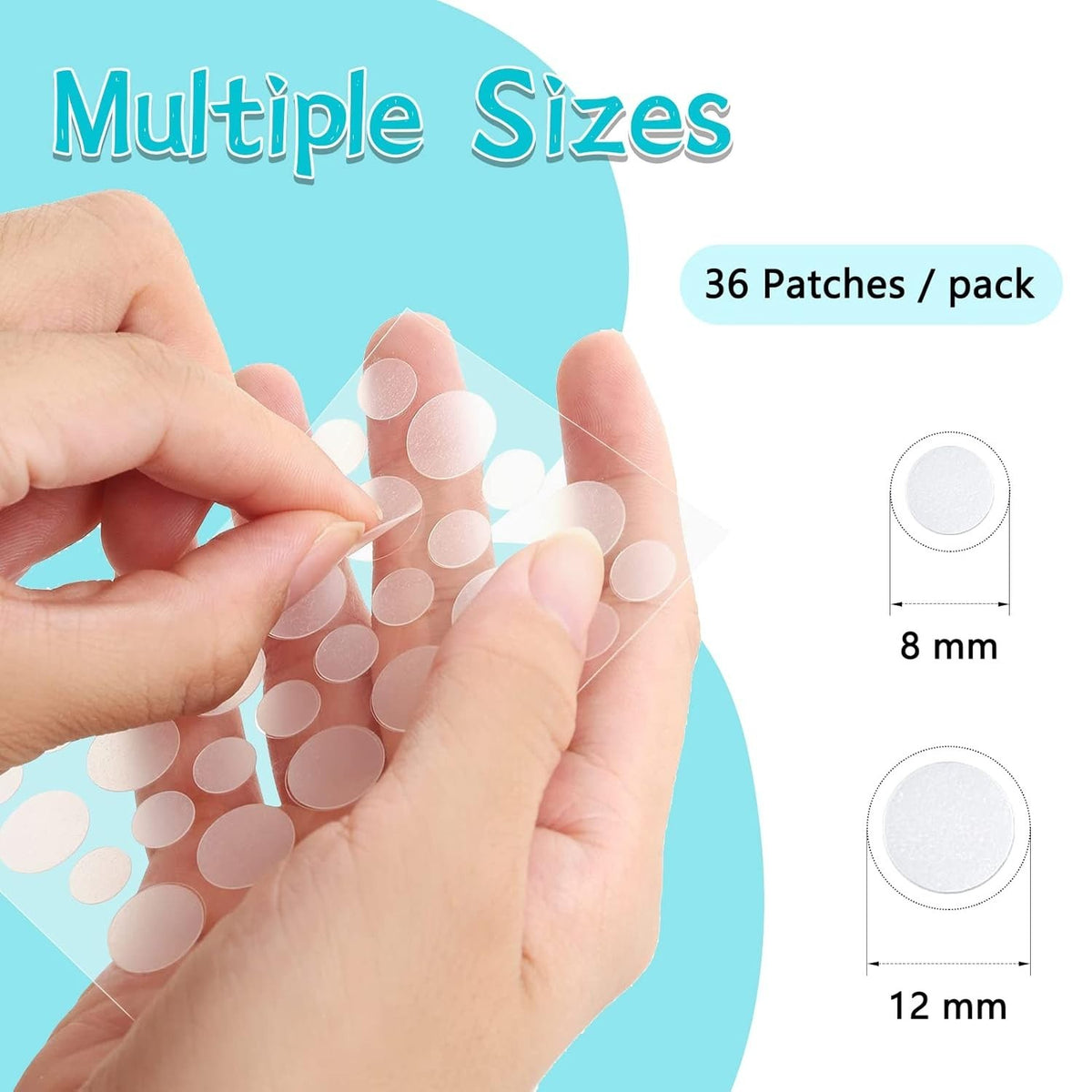 Hydrocolloid Pimple Patches with Tea Tree Oil for Fast Acne Healing - Invisible, 180 Count