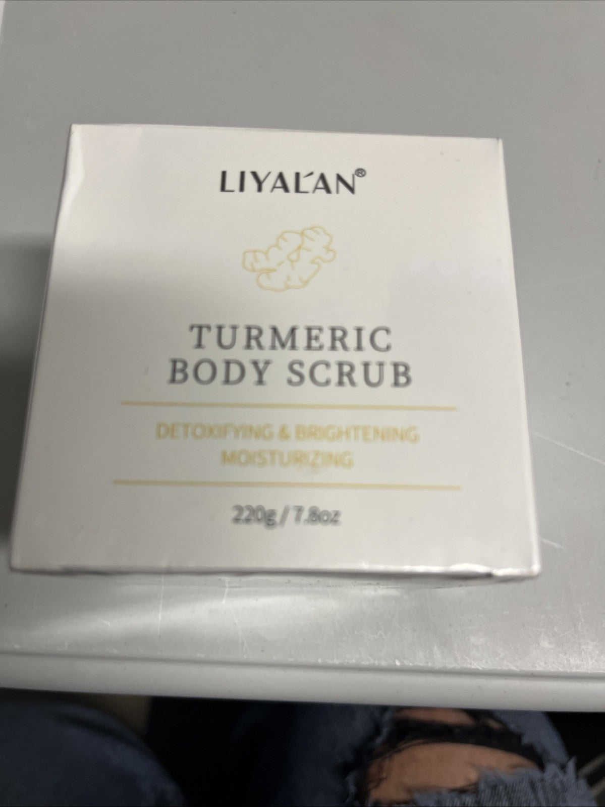 Liyalan Turmeric Body Scrub - Acne, Dark Spots Natural Skin Cleanser