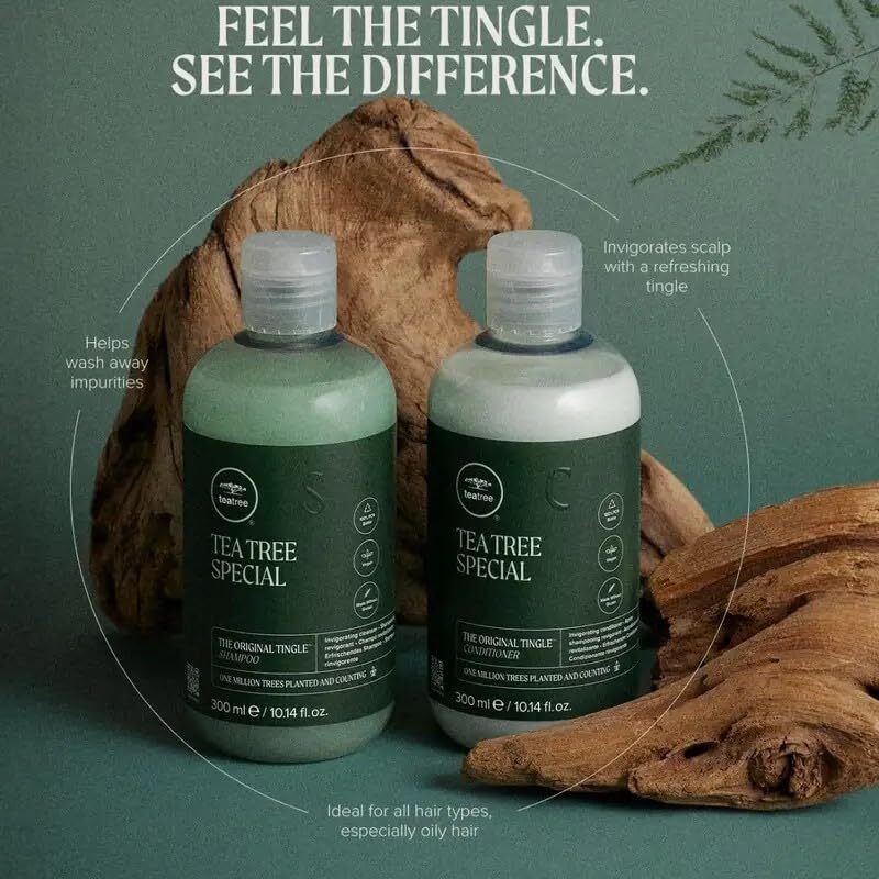 Tea Tree Conditioner for All Hair Types - Detangles, Smooths & Softens 33.8 oz