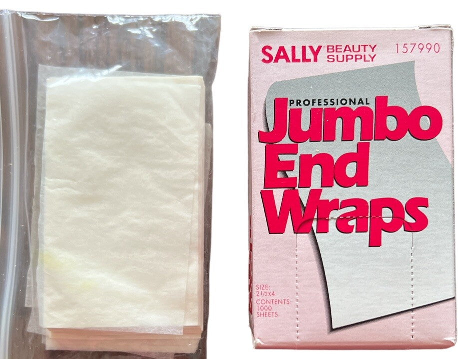 Jumbo Hair End Wraps - Hair Styling Accessories for Salon Use, 1,000 Sheets
