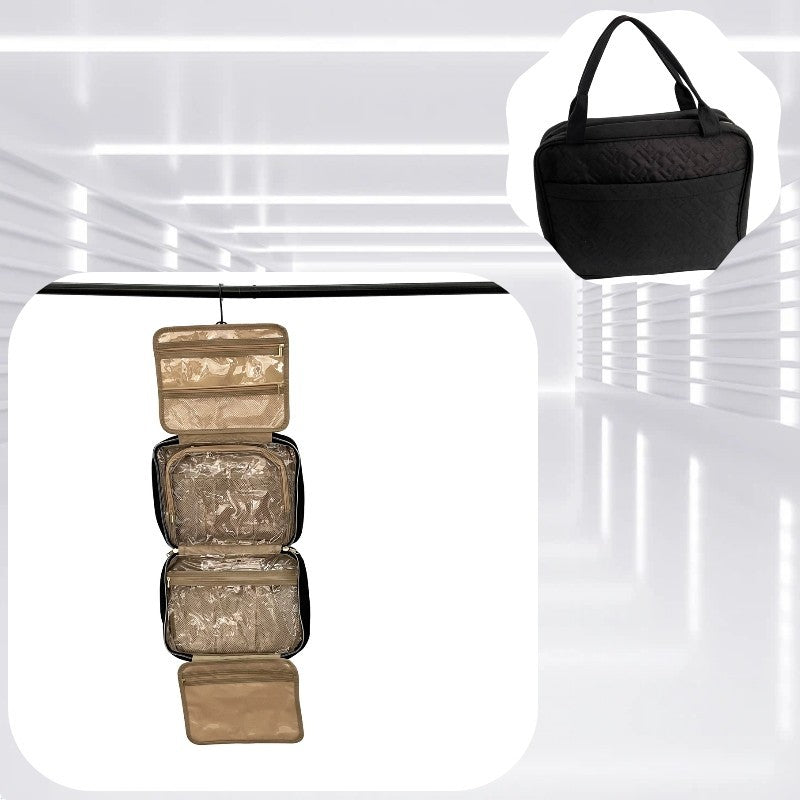 Large Capacity Travel Toiletry Bag with Wet Dry Separation - Portable Organizer