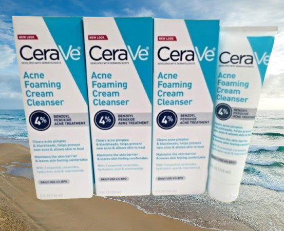 Acne Foaming Cream Cleanser - 5 oz Boxed, Gentle Skin Cleansing, Pack of 3