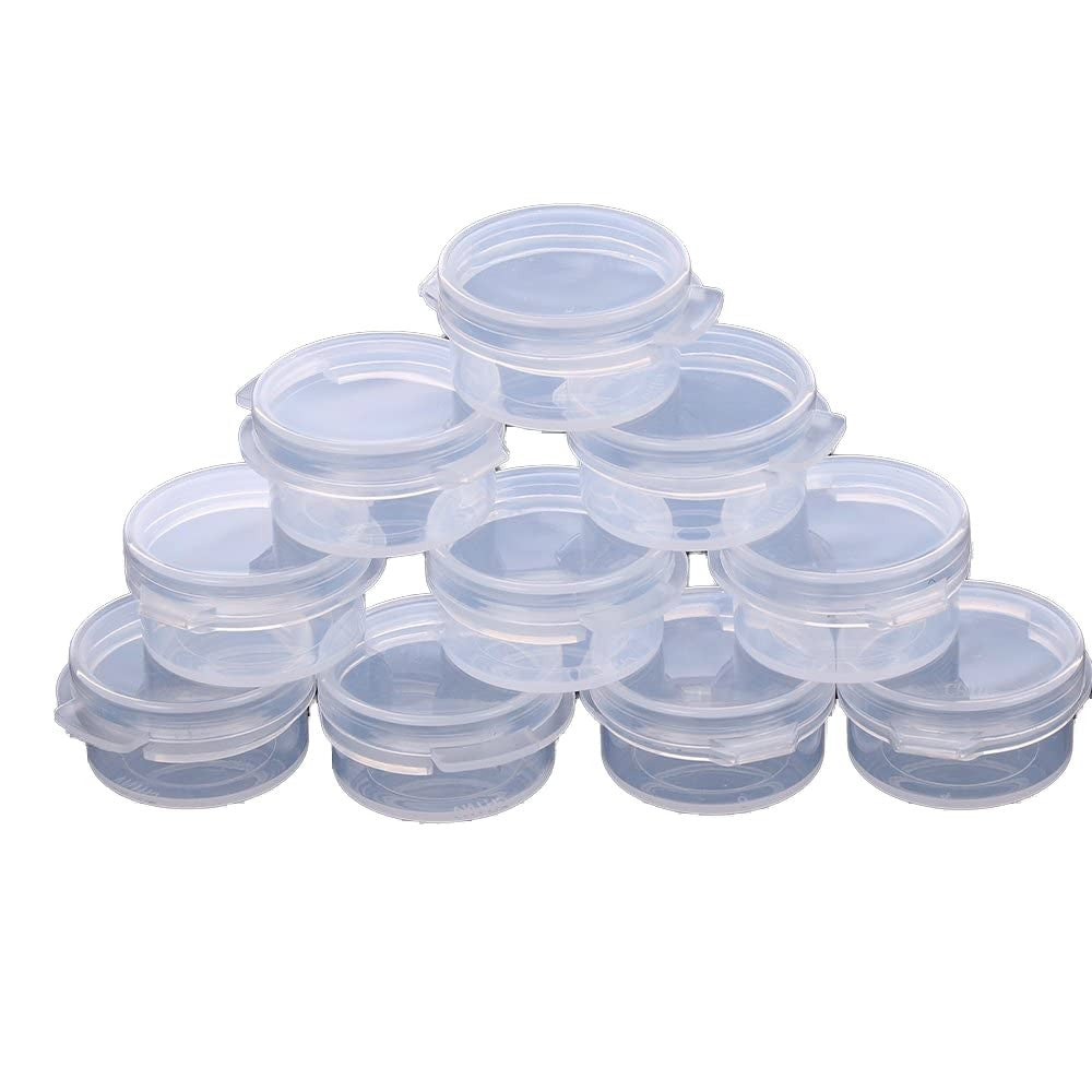 5g Empty Clear Cosmetic Jars with Snap Lids – 50 Pack Portable Mini Containers