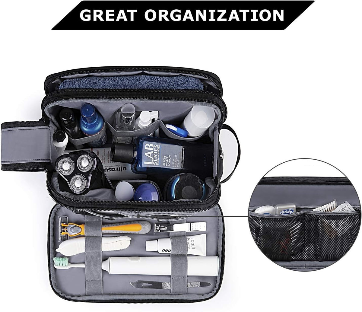 Men's Water-Resistant Travel Toiletry Bag Medium Size Organizer