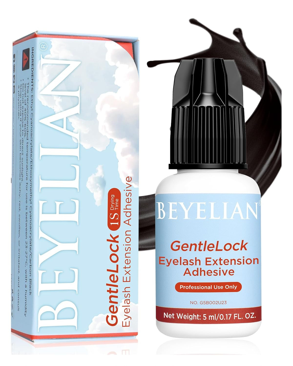 Sensitive Eyelash Extension Glue - Waterproof, Fast-Drying, Gentle on Sensitive Eyes