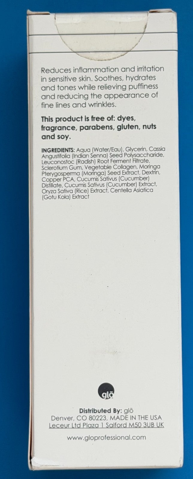 Glominerals Glo Therapeutics Cucumber Recovery Mask 1.7 oz 50 Ml New