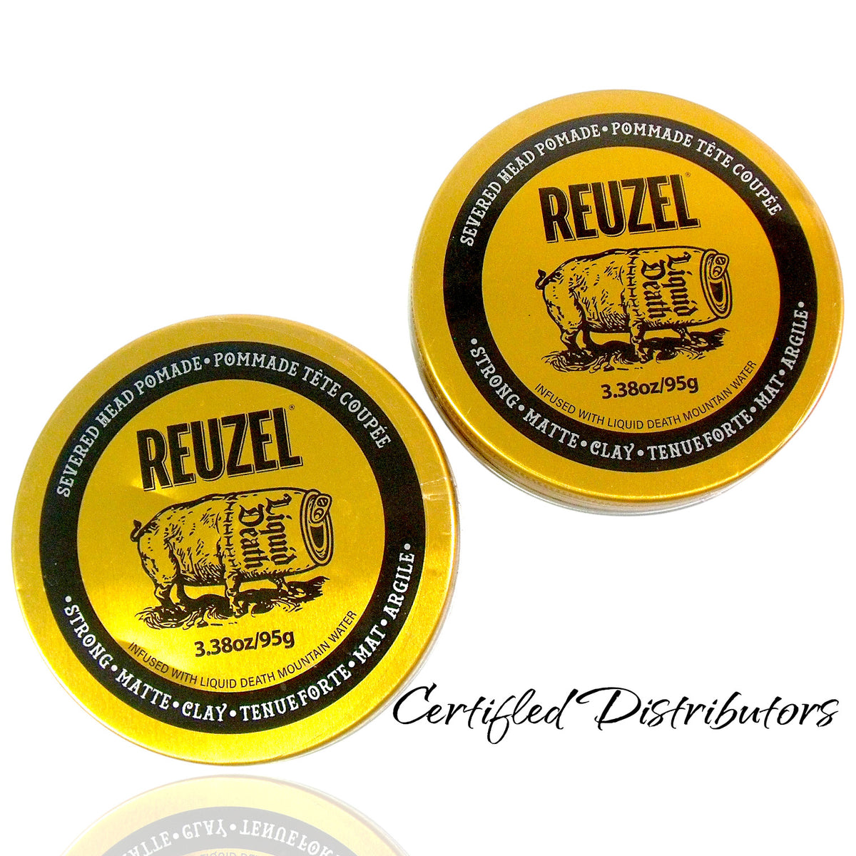 Reuzel Liquid Death Severed Head Matte Clay Hair Pomade 3.38 oz - 2 Pack