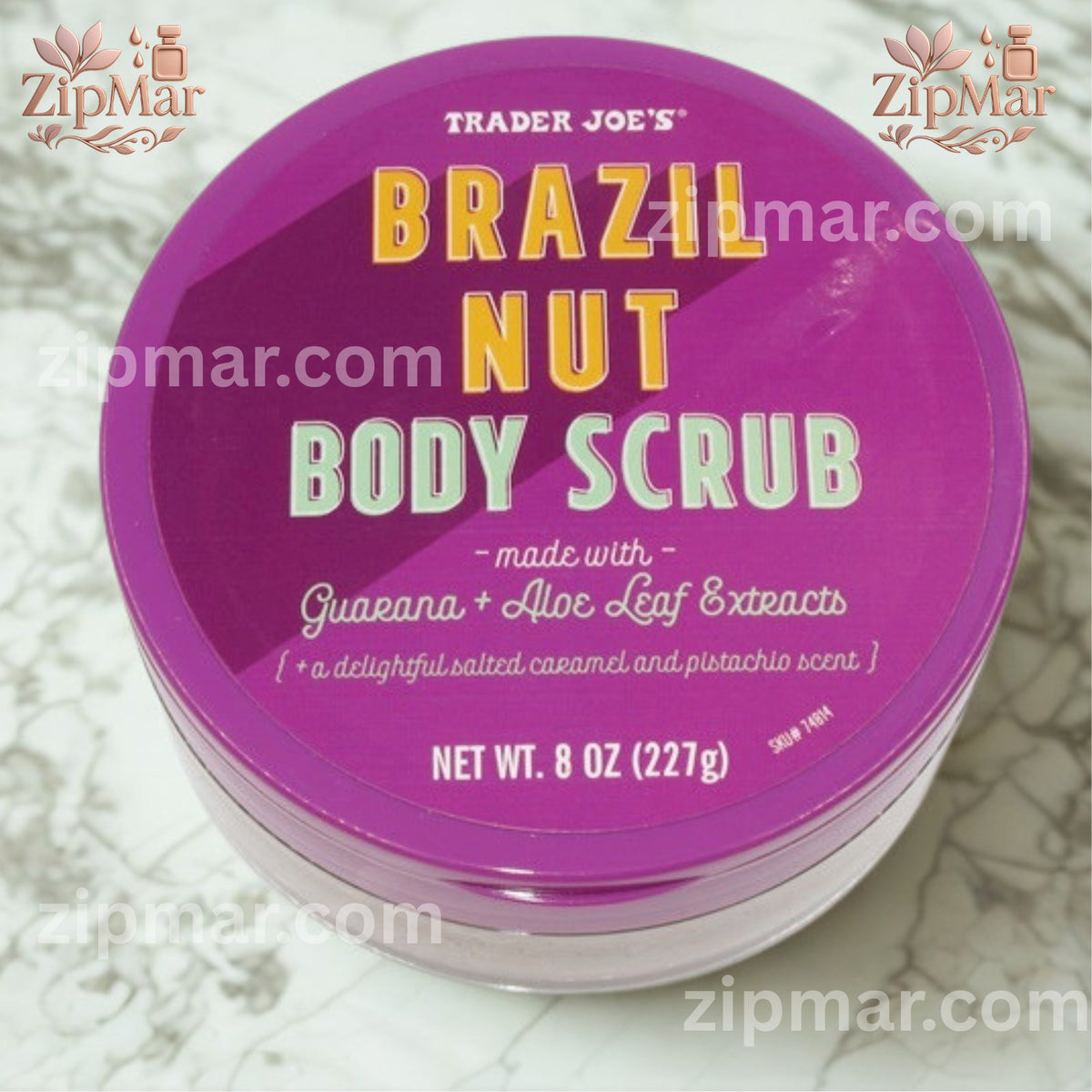 Trader Joes Brazil Nut Body Scrub 8.0floz Guarana Aloe Salted Caramel