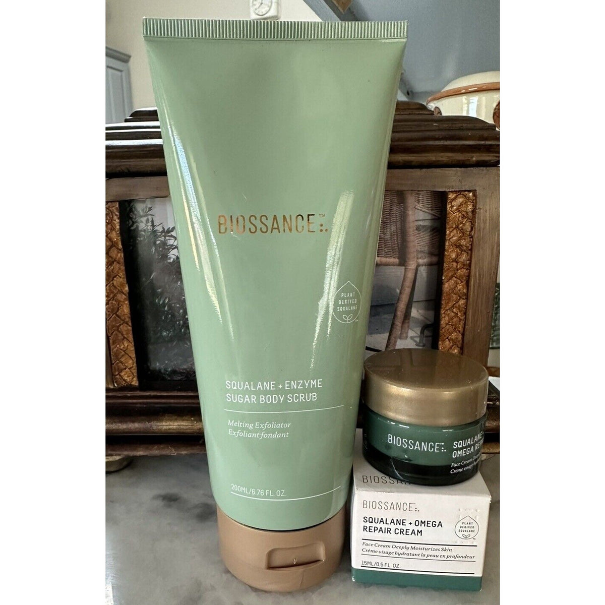 Biossance Squalane Enzyme Repair & Body Scrub Set - 6.76 fl oz