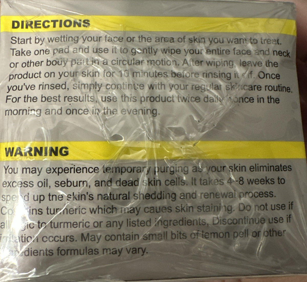 Turmeric & Kojic Acid Cleansing Pads - Skin Brightening Face Pads, 60 Count