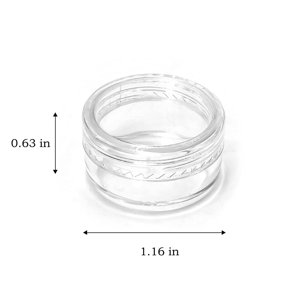 Clear Plastic 5g Cosmetic Jars with Lids - Reusable Makeup Containers