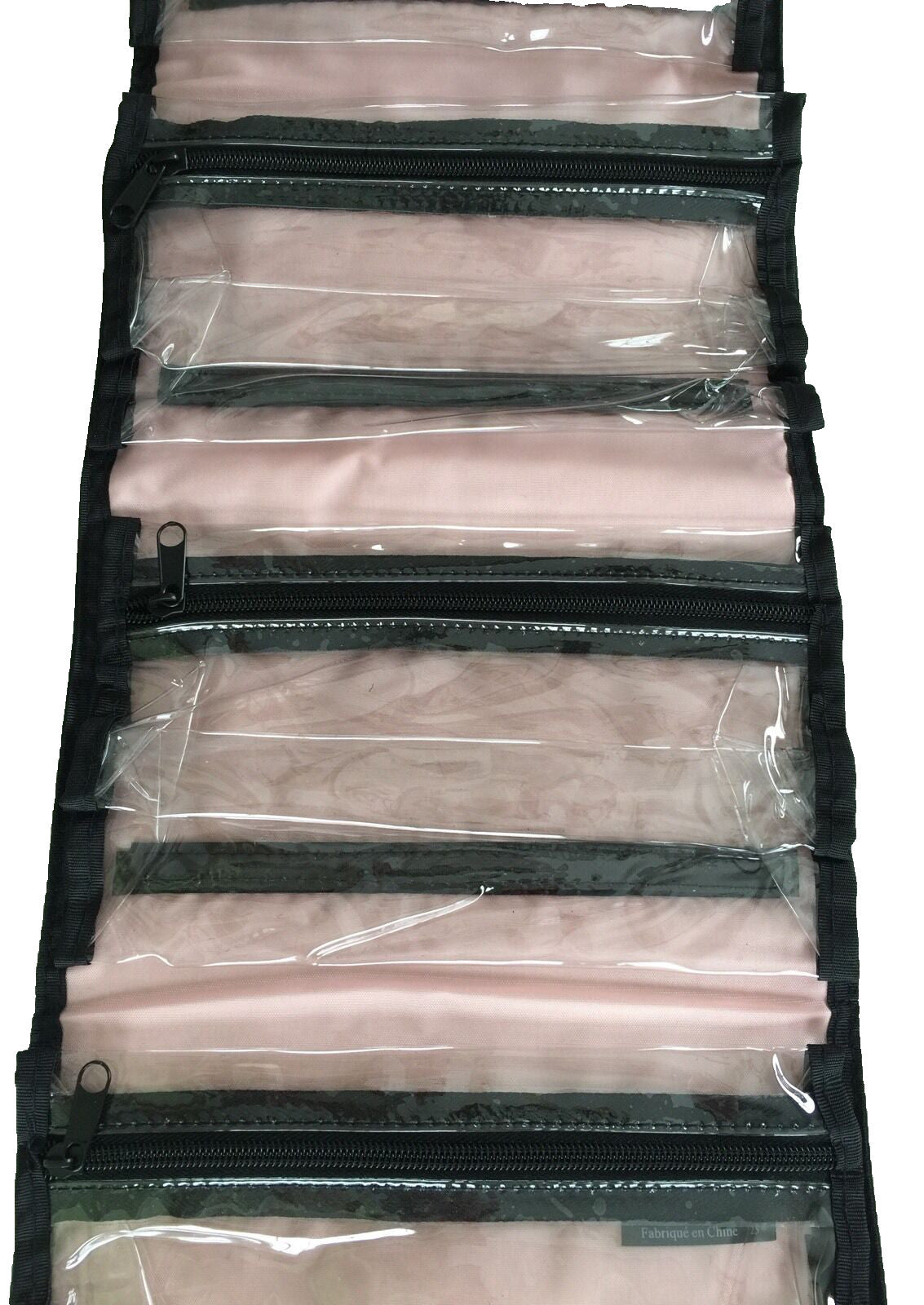 Full Size Black Travel Makeup Organizer Roll Up Bag - New