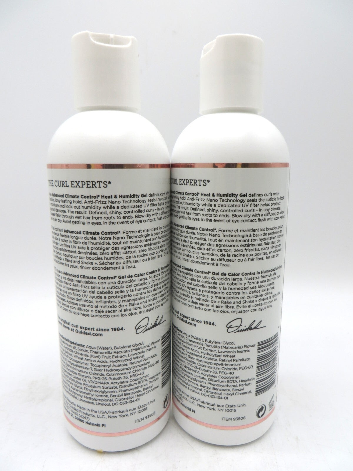 Heat & Humidity Control Gel for Hair Care - 8.5 oz (Lot of 2)