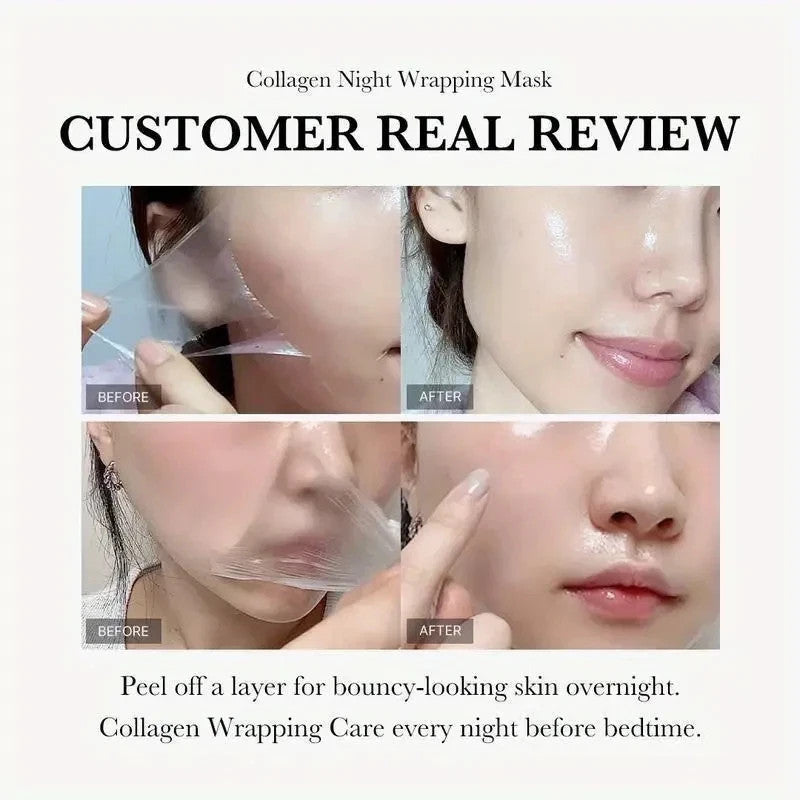 Collagen Night Wrapping Mask - Hydrating Peel Off (2 Pack)