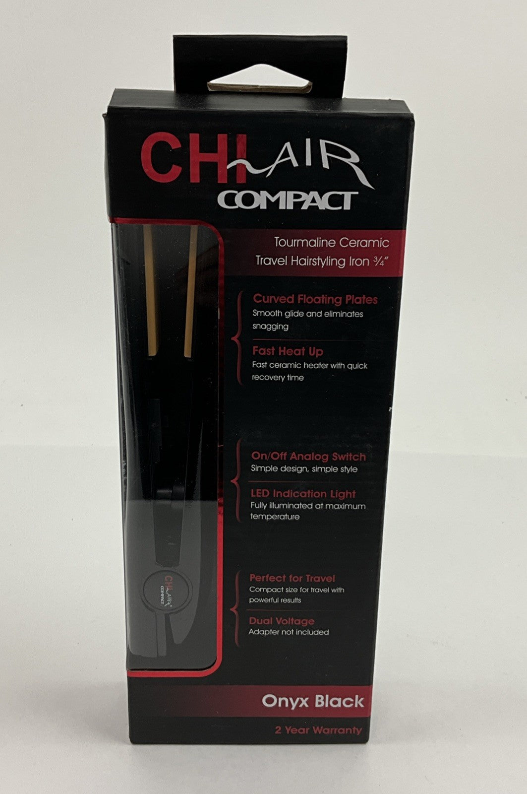 1" Ceramic Tourmaline Hairstyling Iron CA1010 – Onyx Black