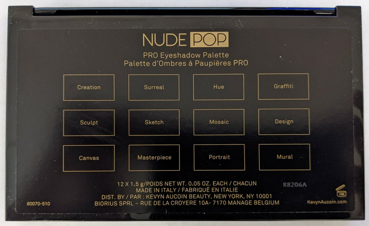 Kevyn Aucoin Nude Pop Pro Eyeshadow Palette - Discontinued Collectible