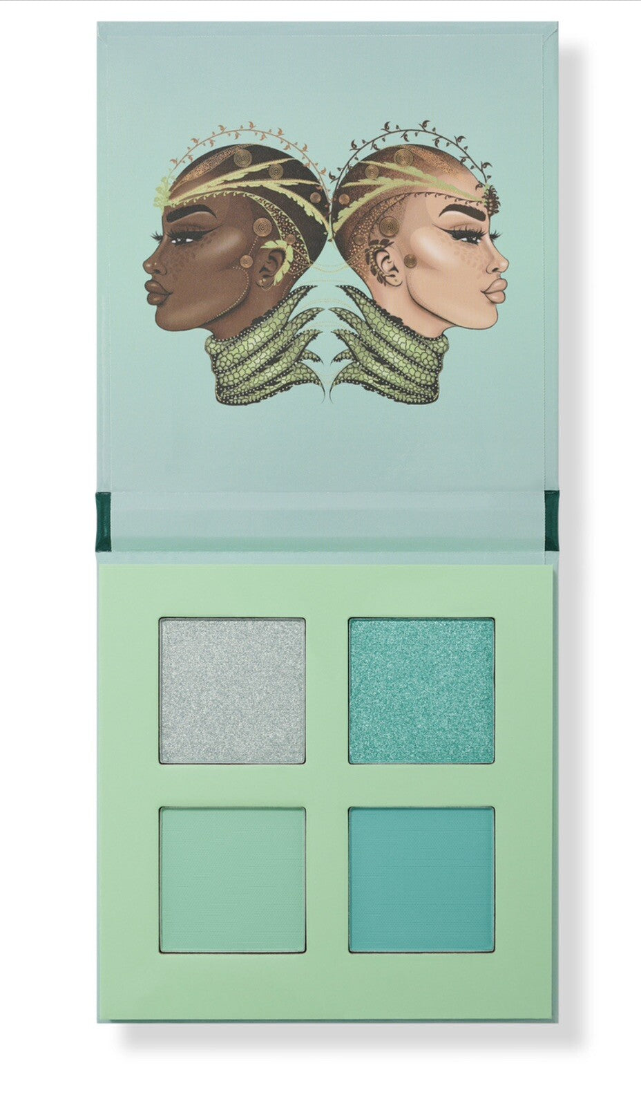 Juvia's Place Rebel Eyeshadow Palette - Mint Colors, 2 Pieces, Sealed