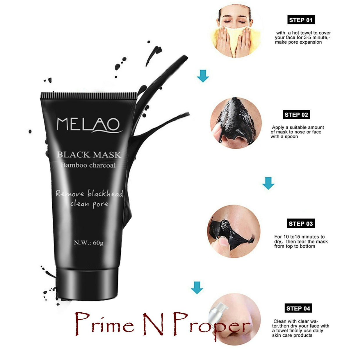 3 x Purifying Black Peel-off Charcoal Facial Cleansing Blackhead